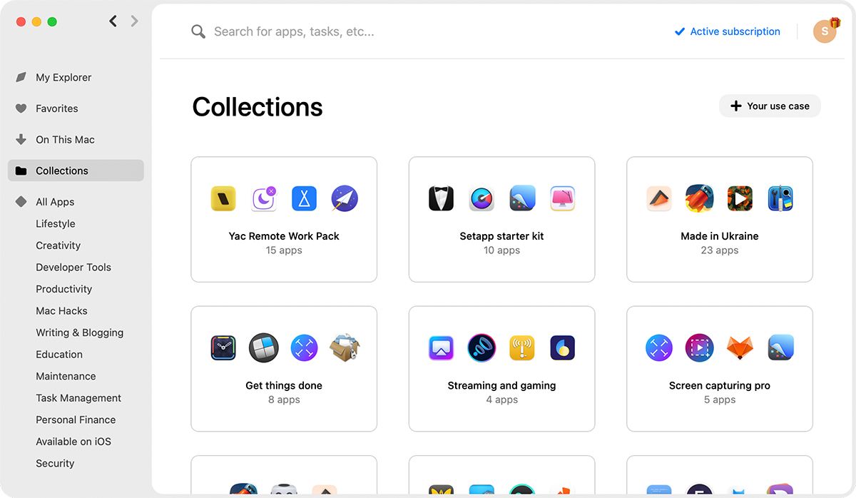 Setapp Collections