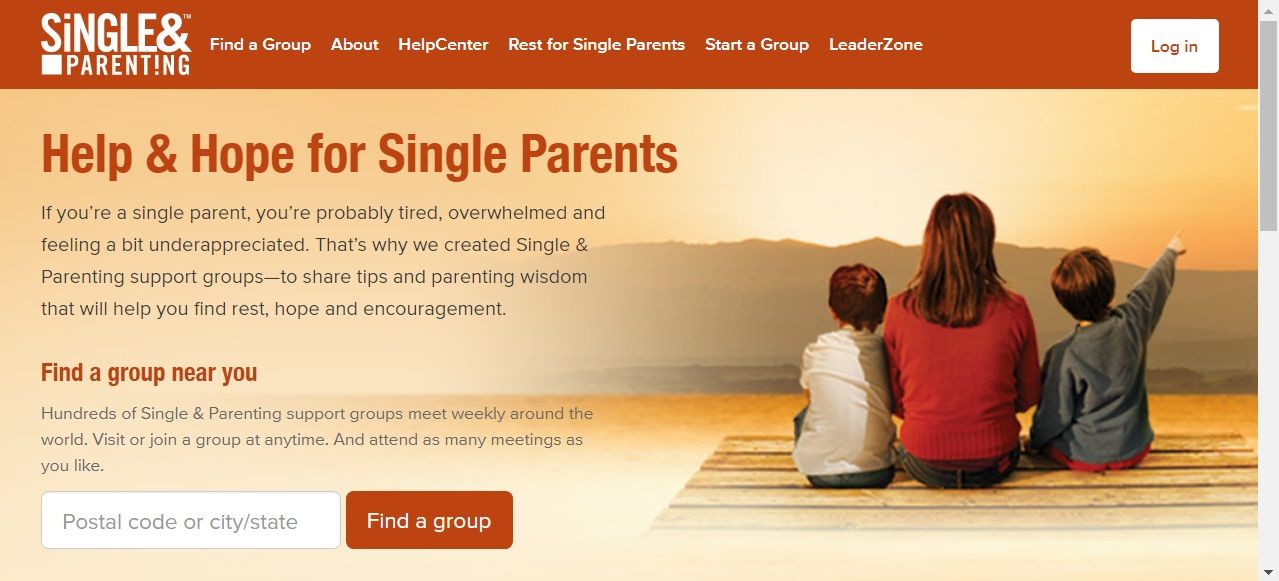 Single &amp; Parenting website home page