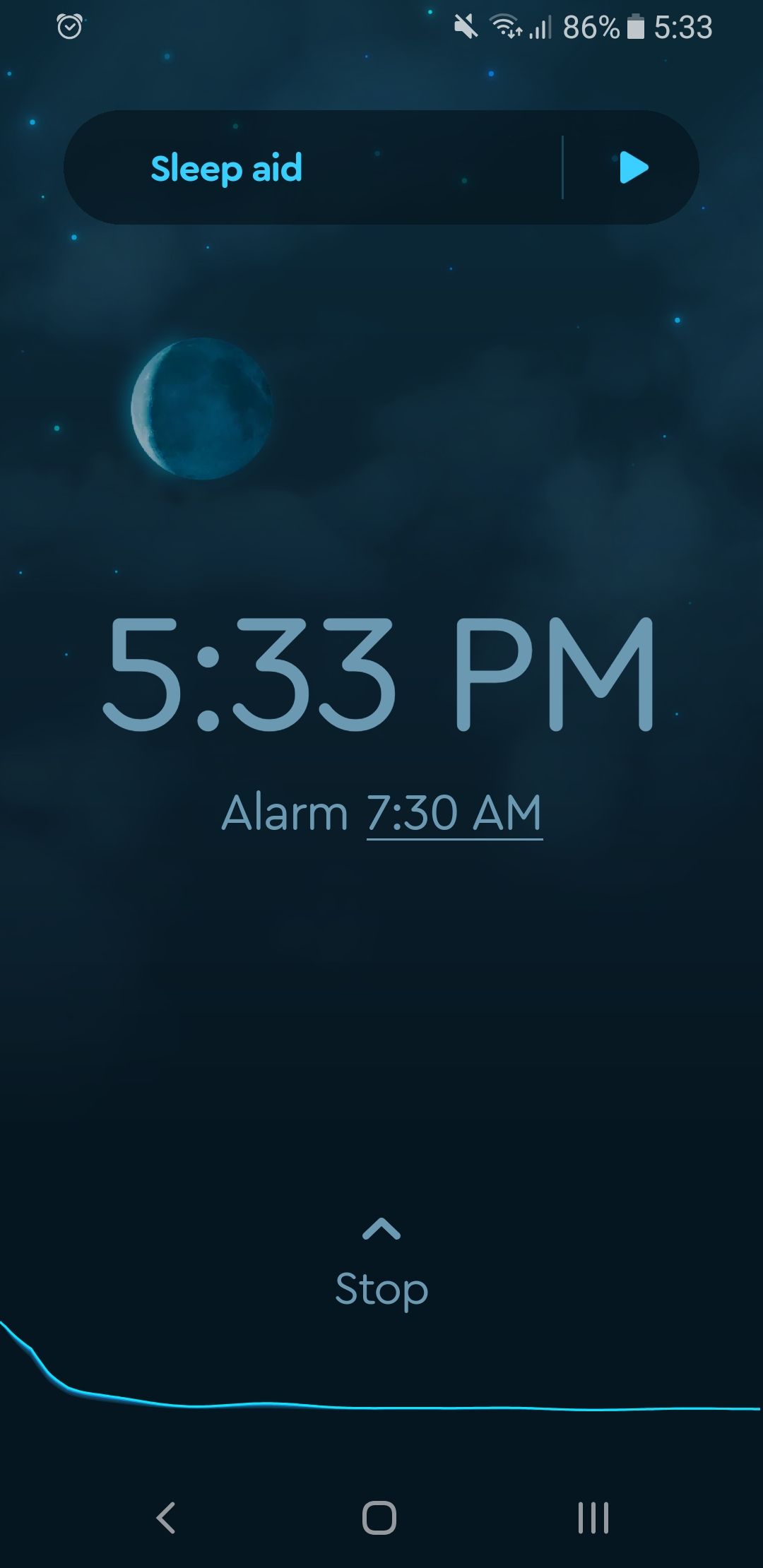 Sleep Cycle alarm in progress