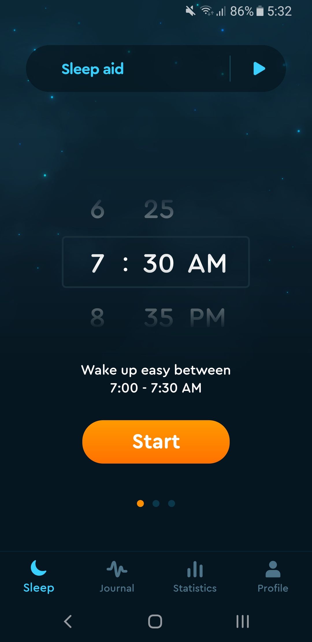 Sleep Cycle set alarm