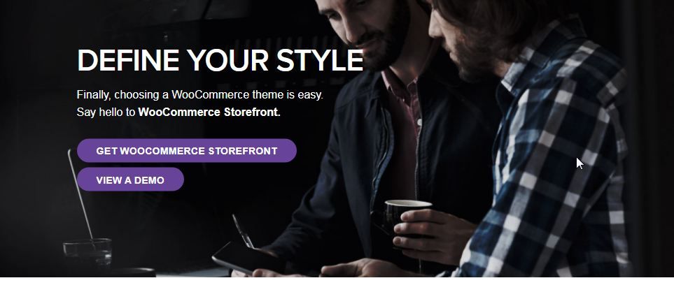 Screenshot of Storefront homepage