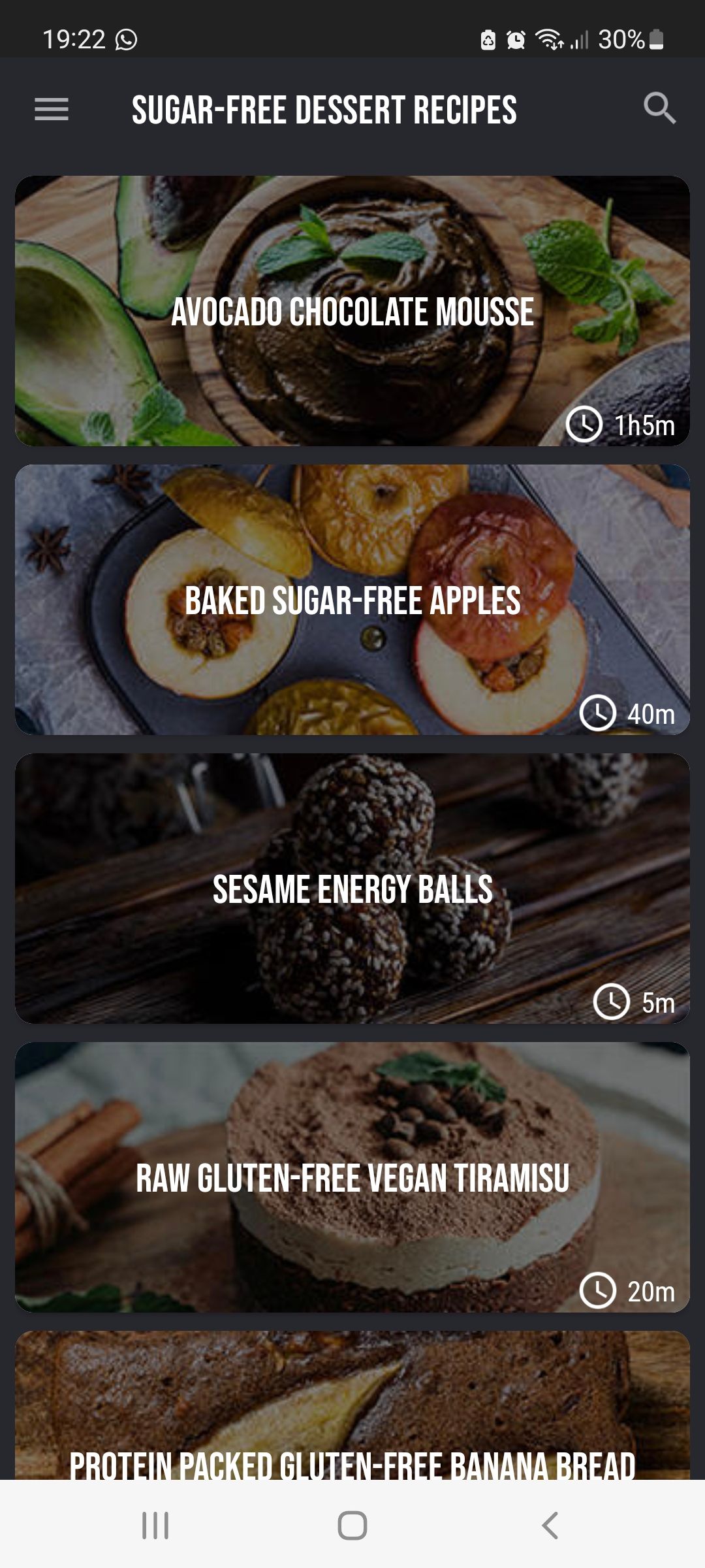 Sugar-free Dessert Recipes app