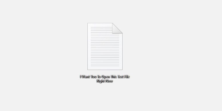 Text File Containing the Message You Want to Share on Desktop