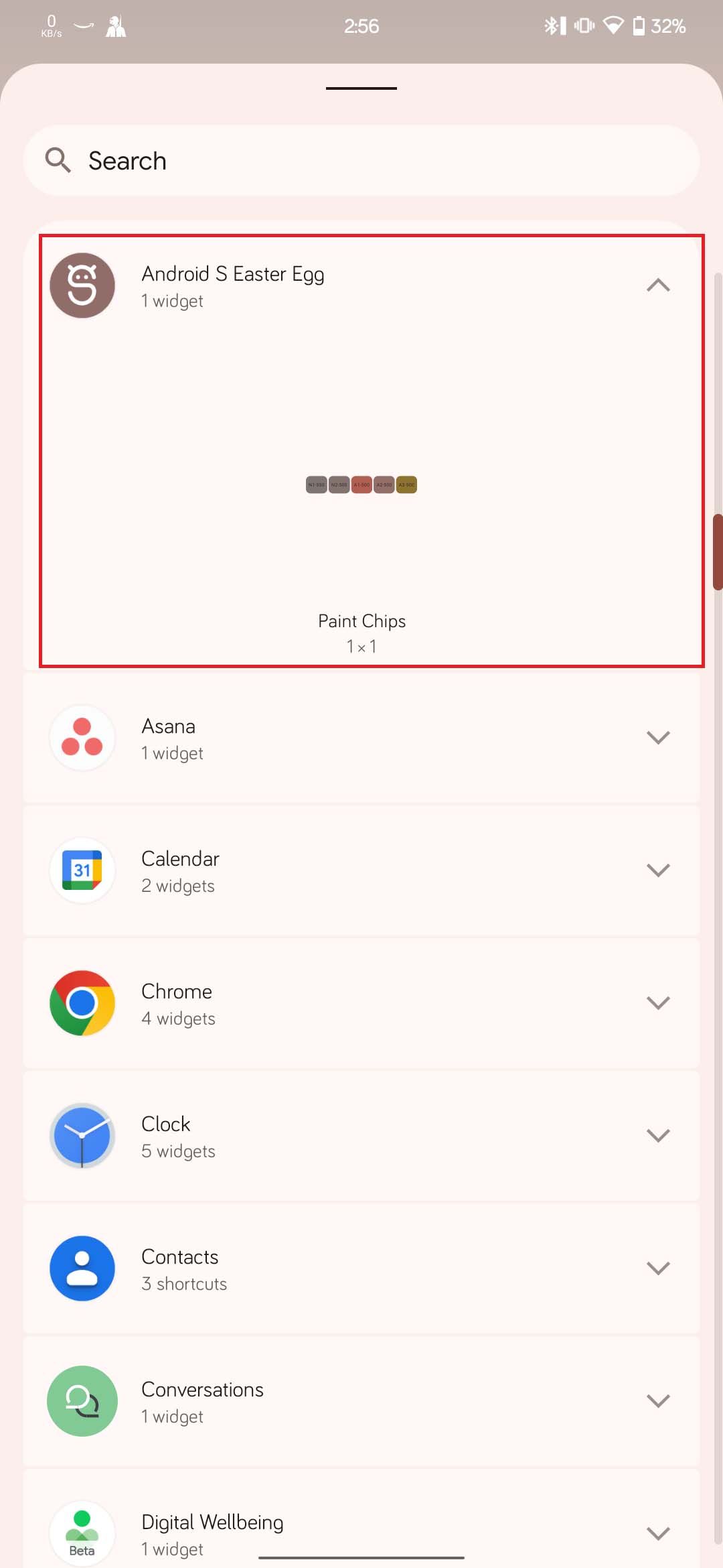 The Android 12 Easter Egg Widget