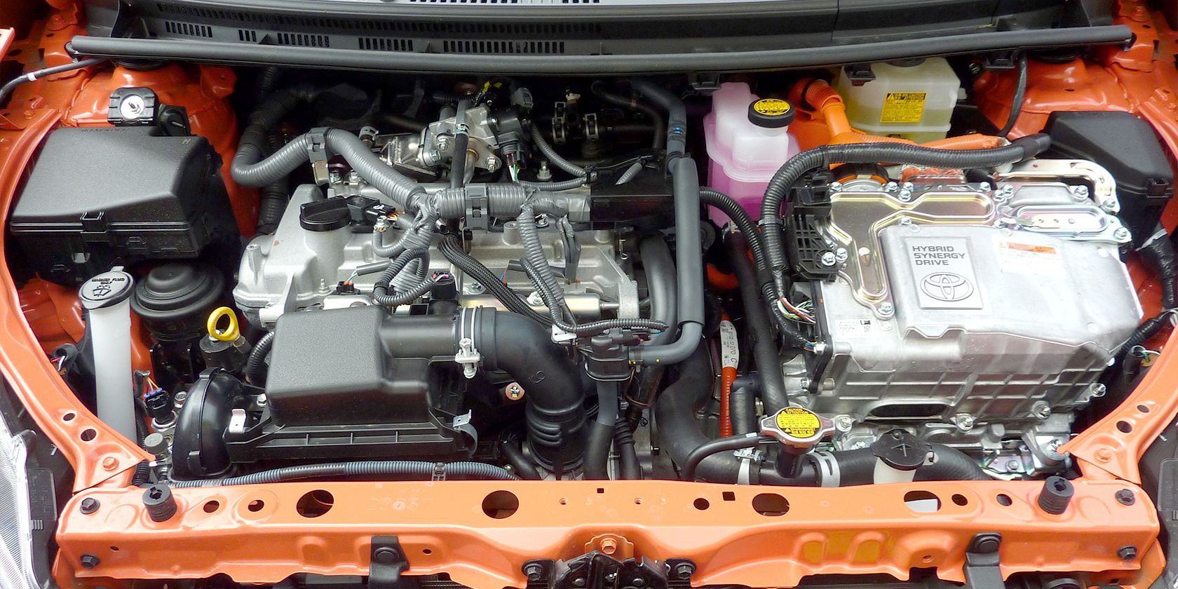 Toyota Prius hybrid engine bay