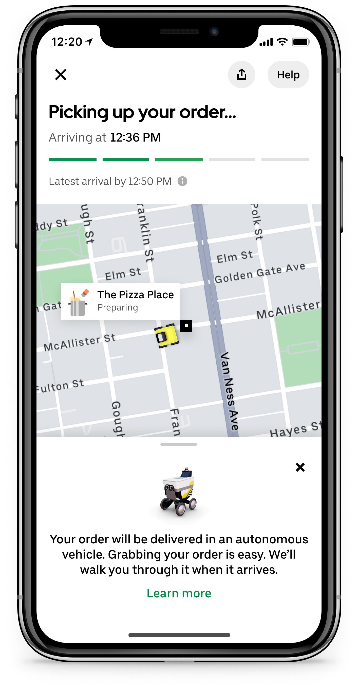 Uber Eats App Flow - Serve Dispatch