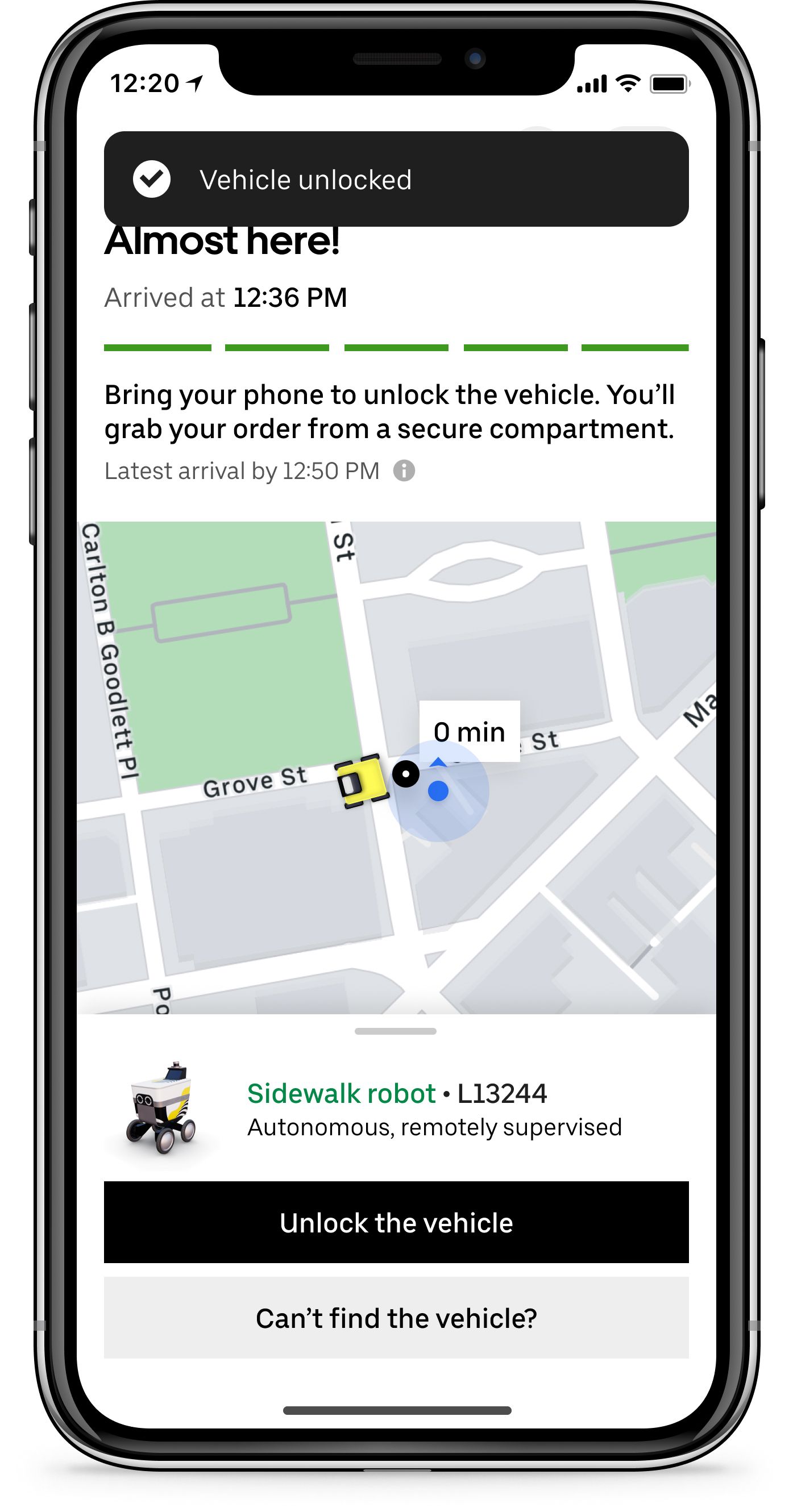 Uber Eats App Flow - Serve Unlocking