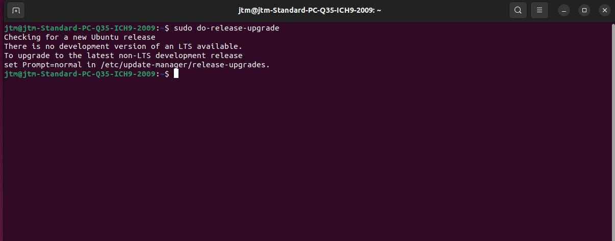 Ubuntu upgrade set prompt