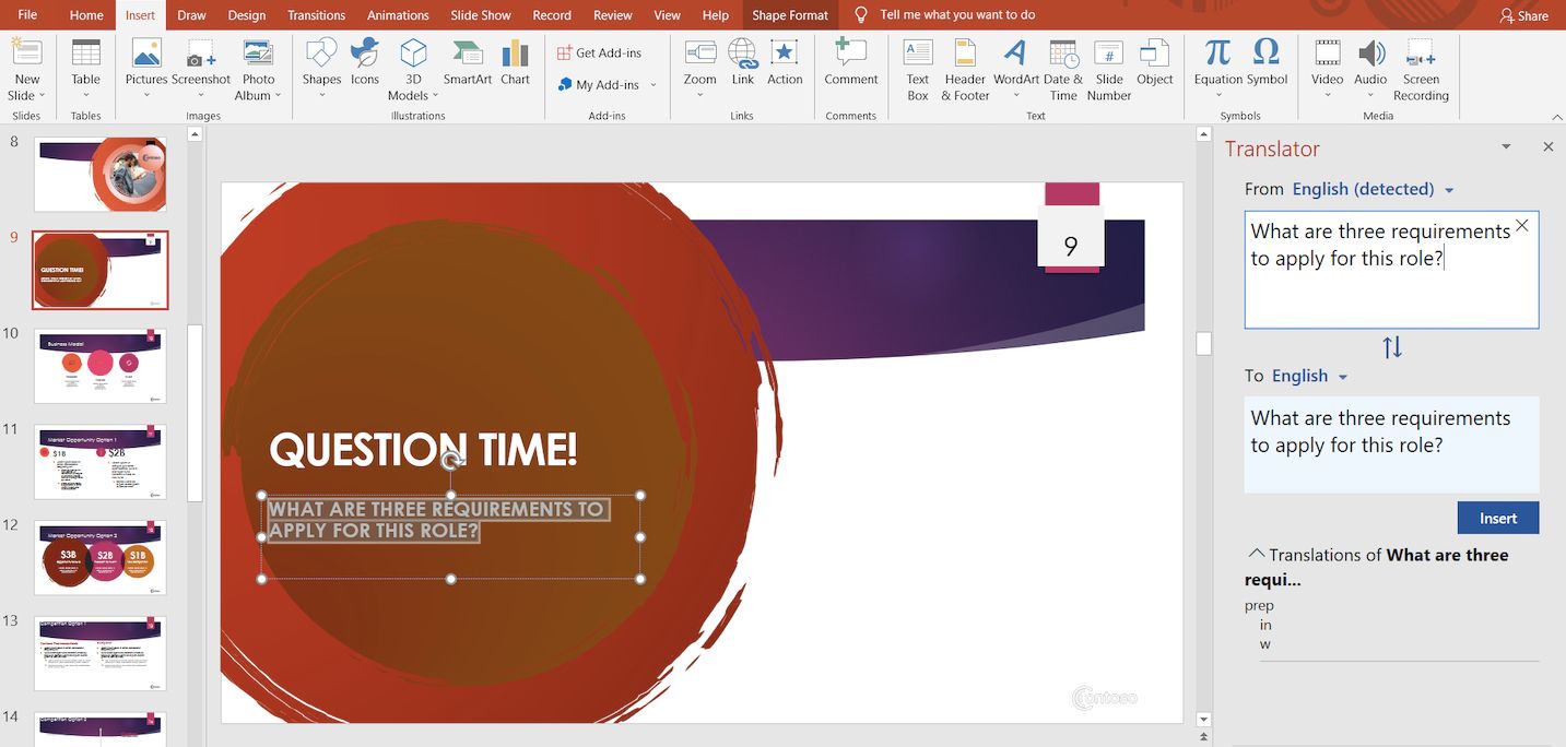 Using Section Divider Slide for Quiz Questions in PowerPoint