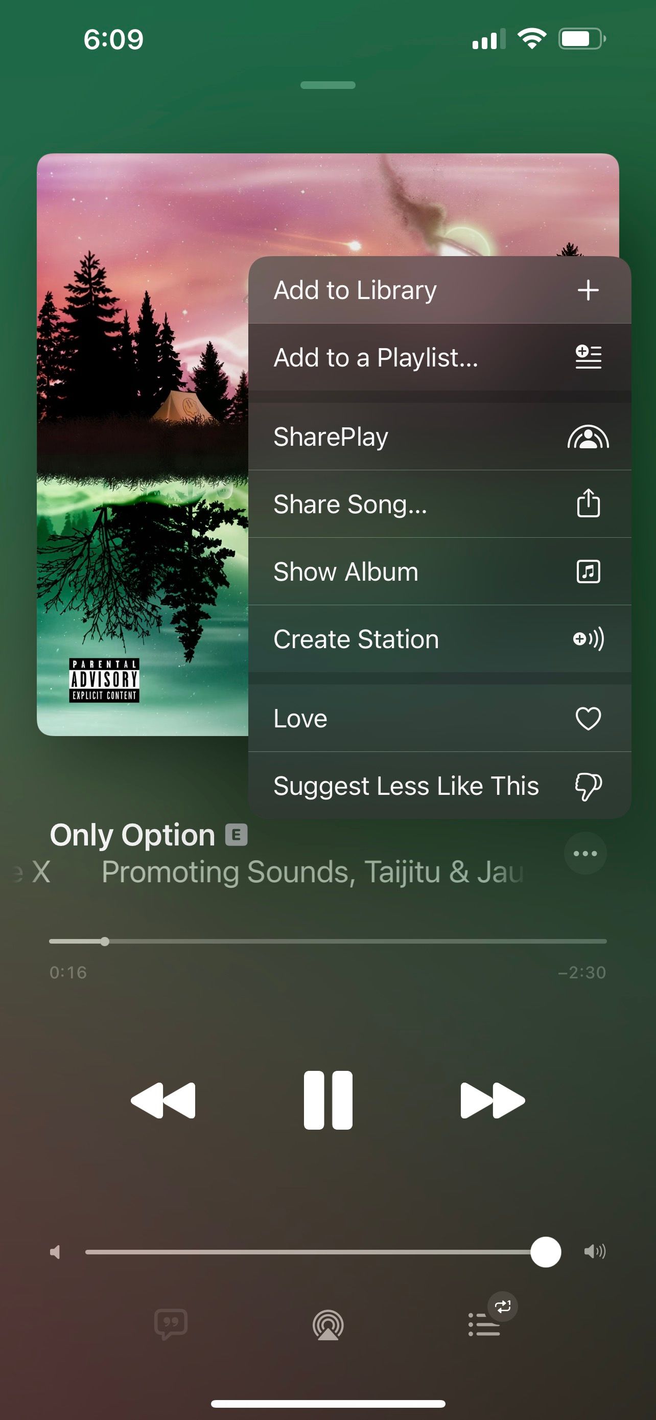 Add song to library in Apple Music