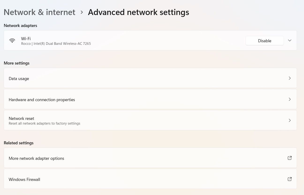 advanced wifi settings