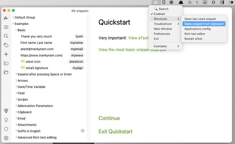 atext text expander app for Mac