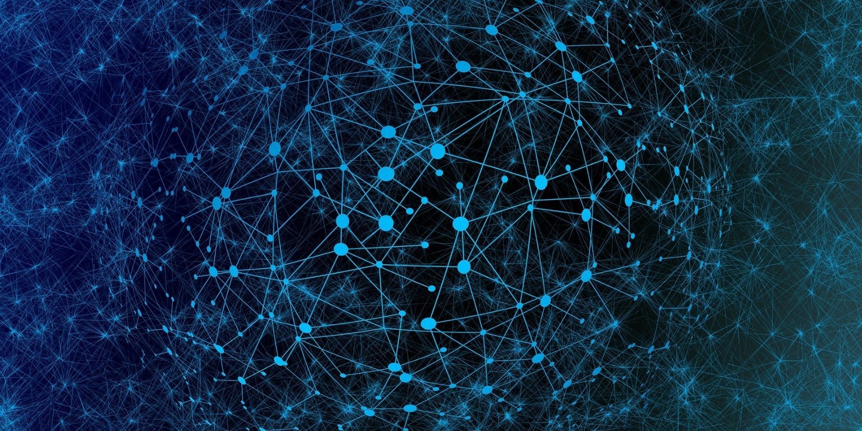 blue spherical connected network graphic 