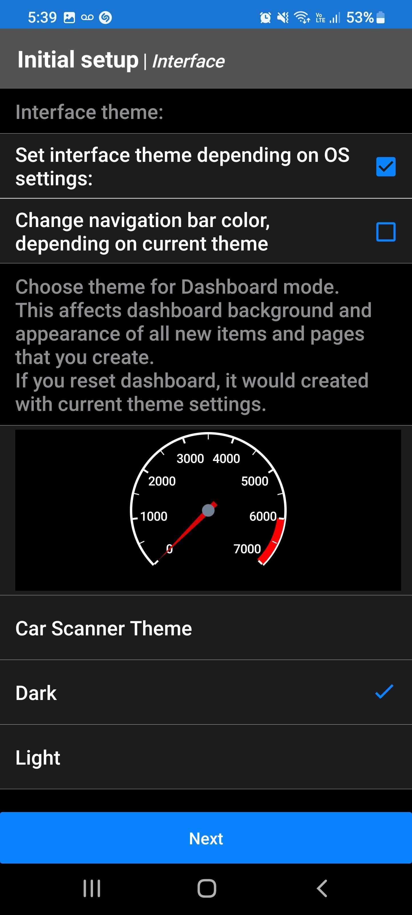 screenshot of the car scanner app elm