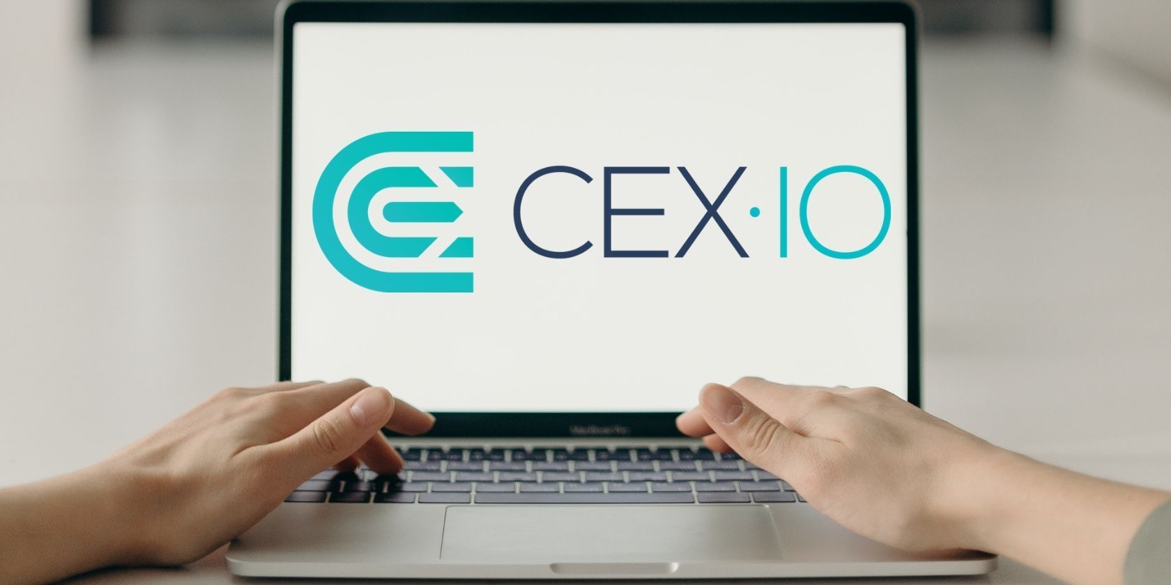 cex.io logo on laptop screen