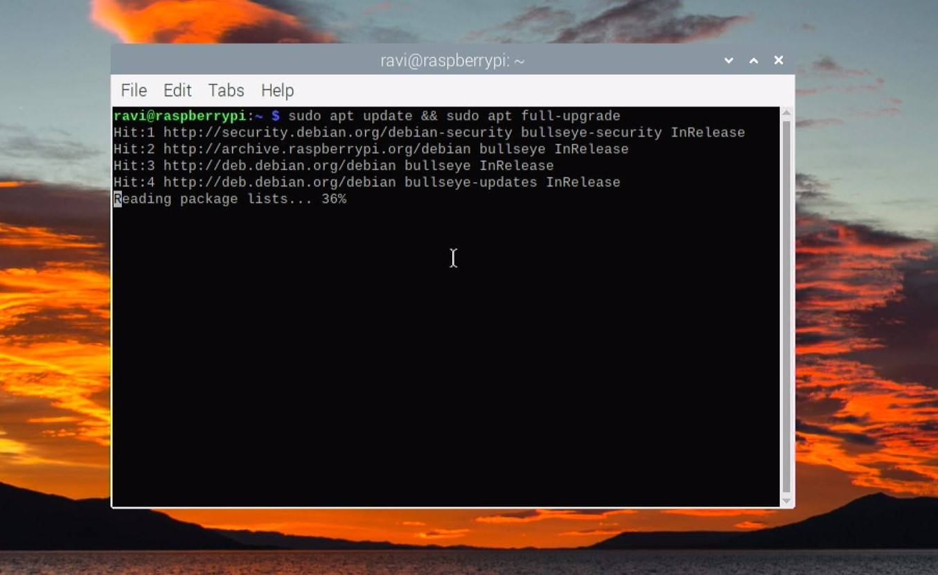 check updates and upgrade raspberry pi os