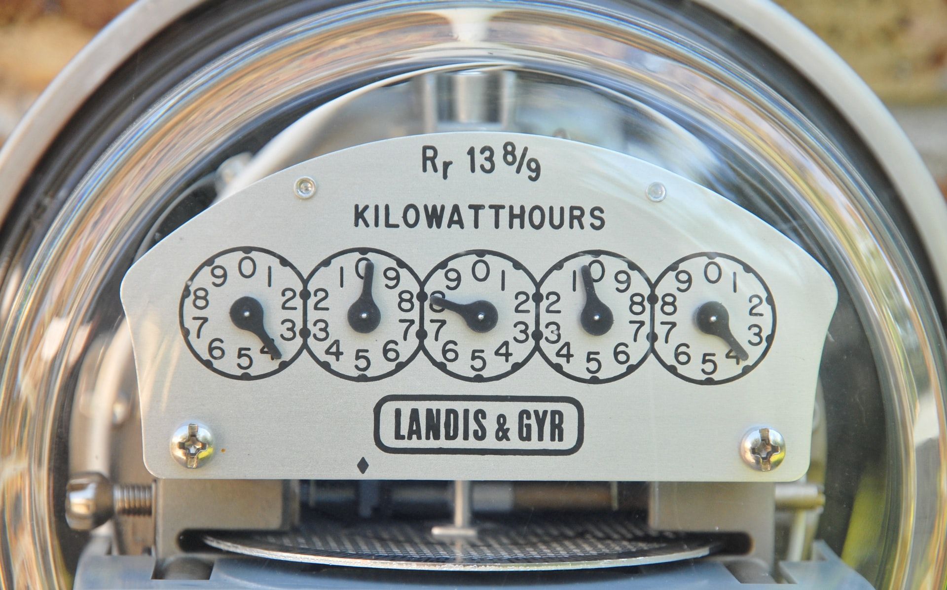 Image of an analog electricity meter