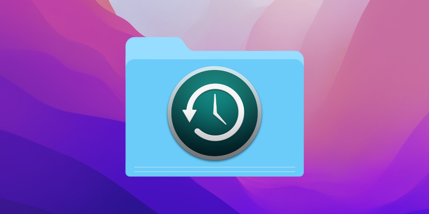 Time Machine folder on a Mac desktop.