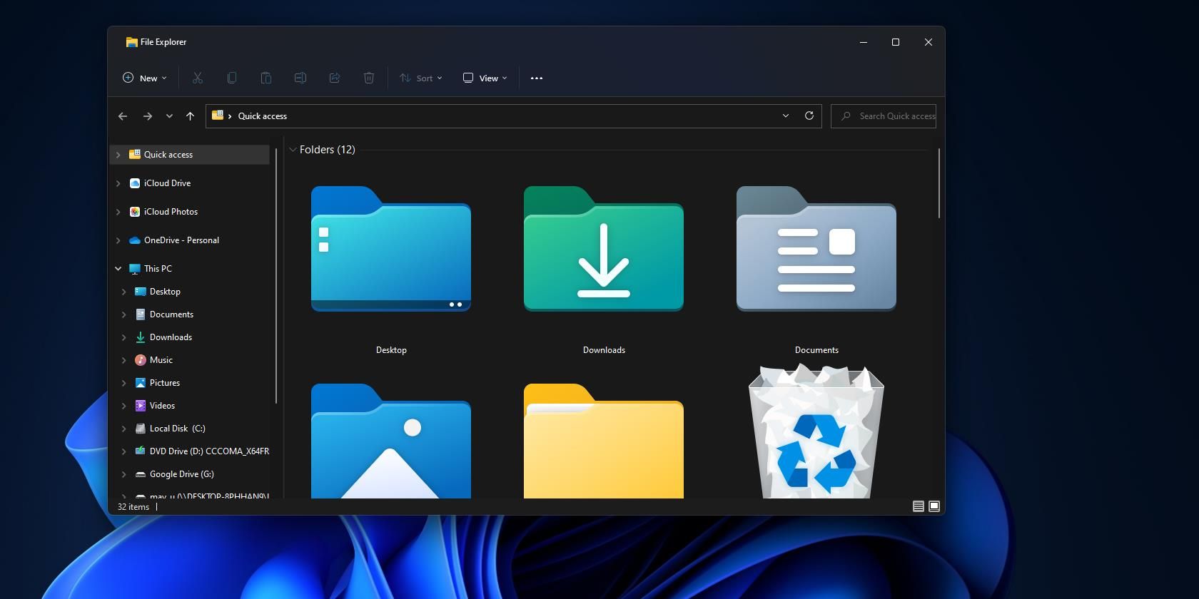 File Explorer icons 