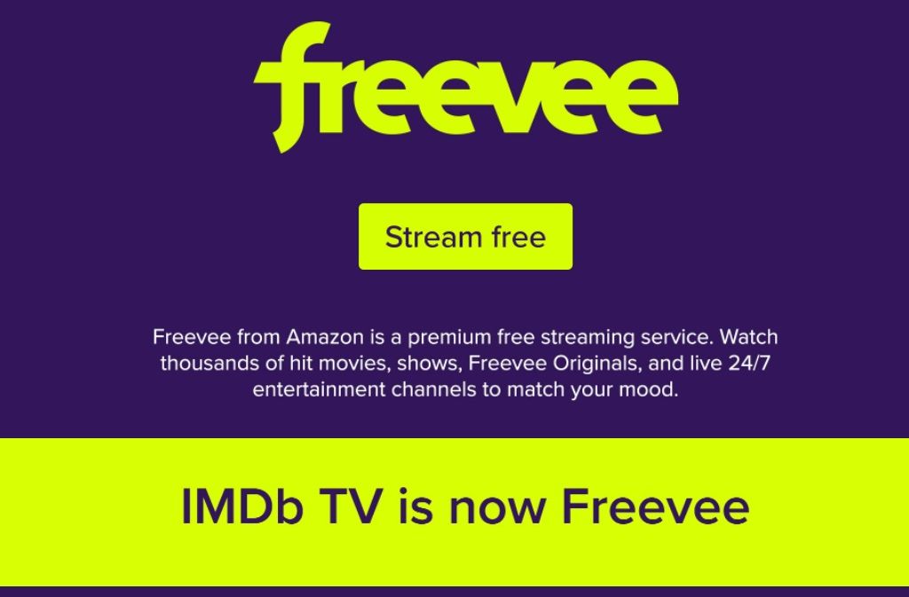 Freevee free TV streaming
