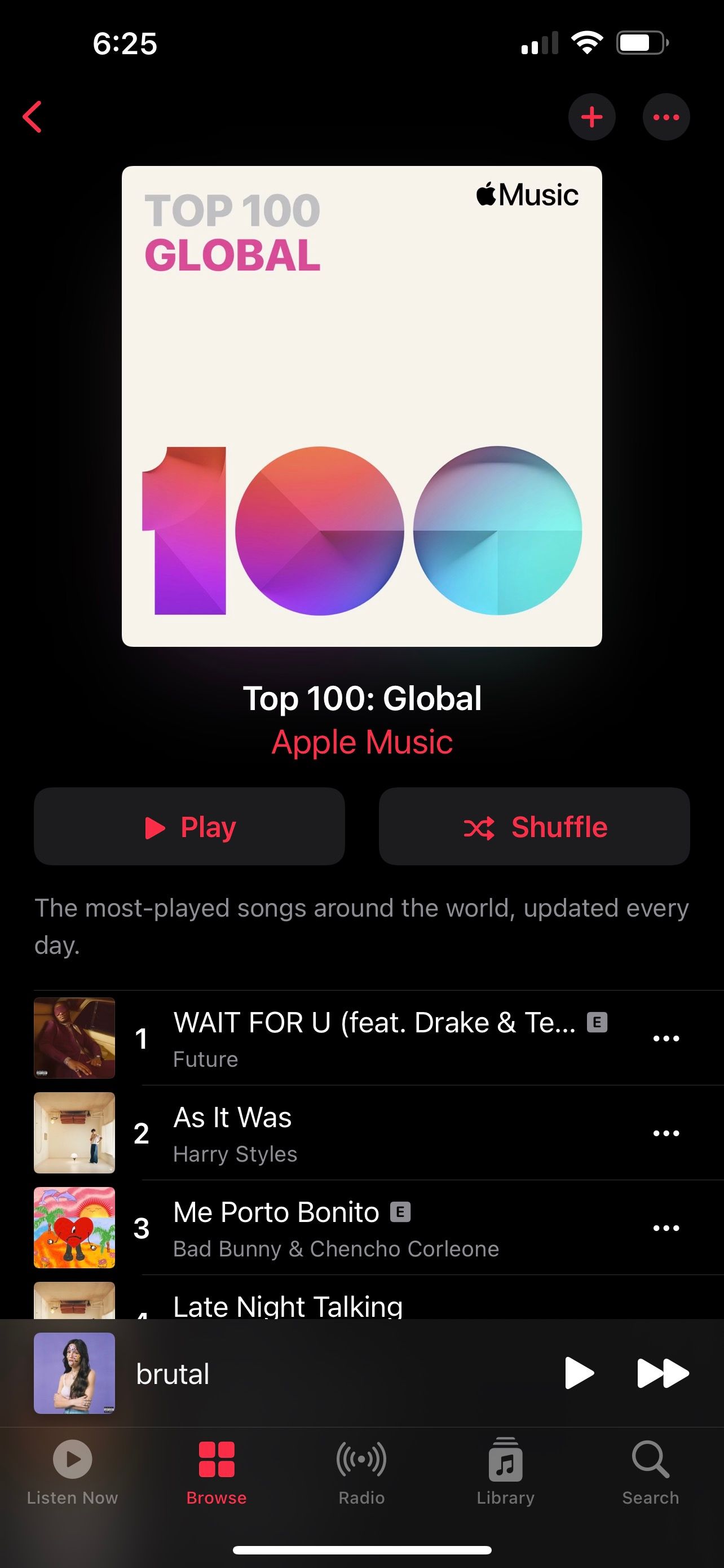 Apple Music global charts
