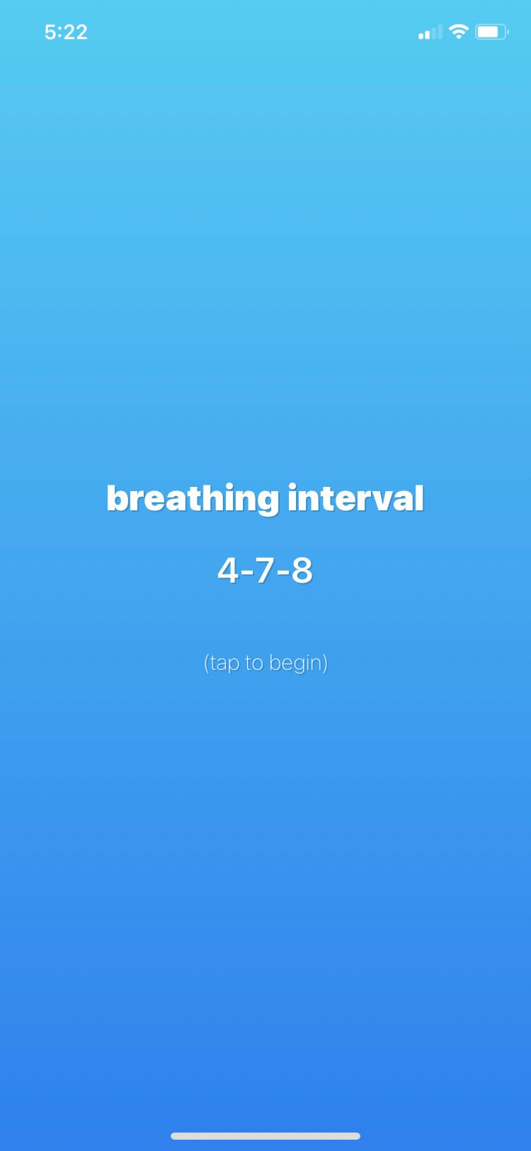 iBreathe app breathing intervals