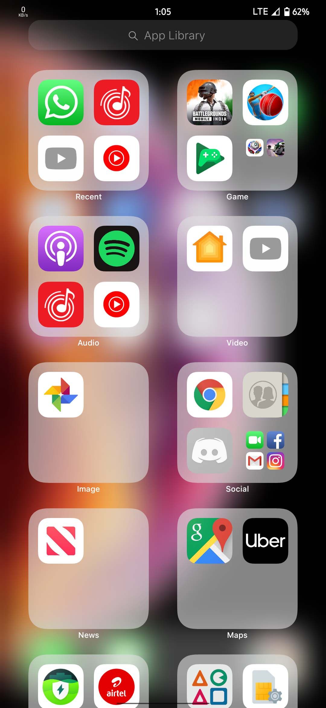 iOS 15 like app library - Launcher iOS 15
