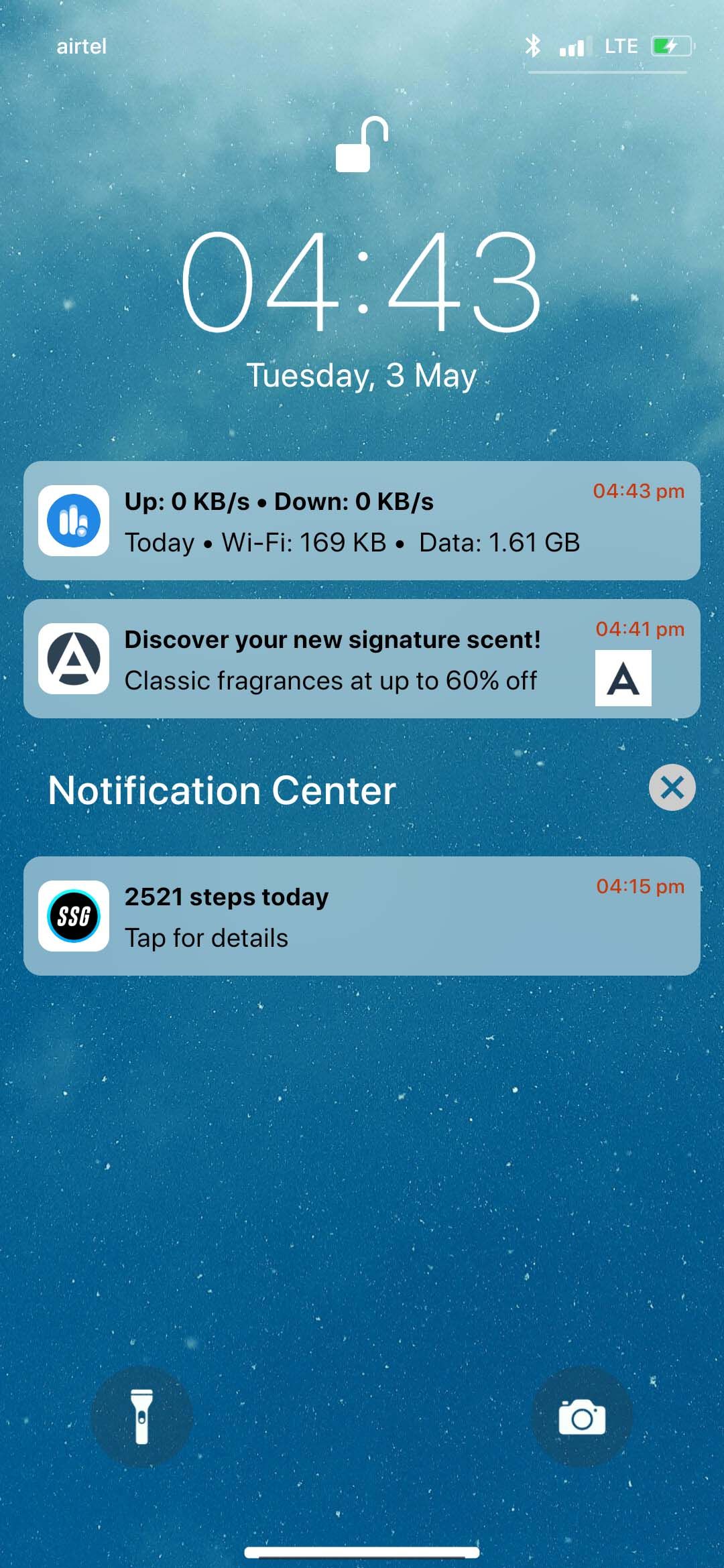 iOS Lock screen of Launcher iPhone