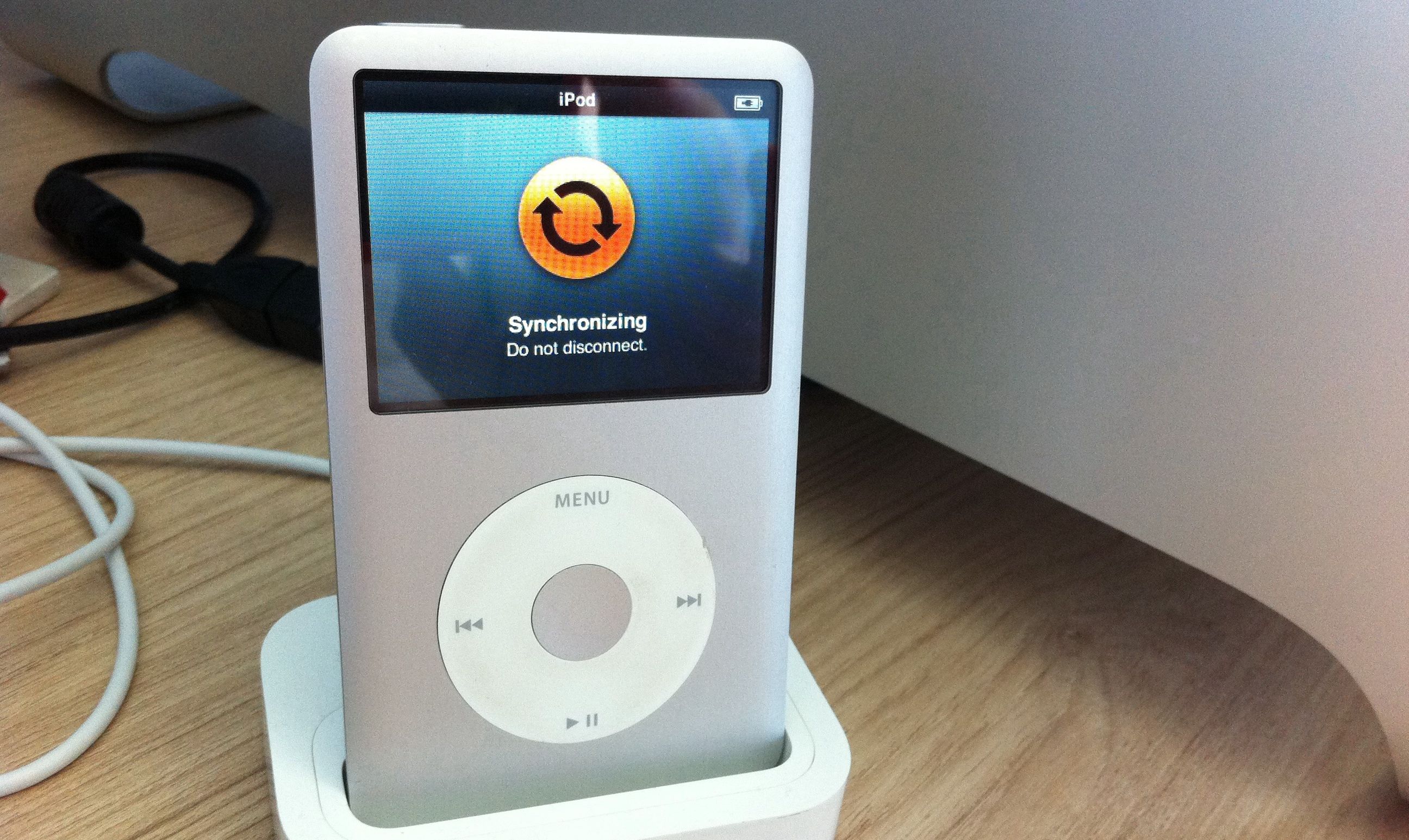 iPod Classic in dock