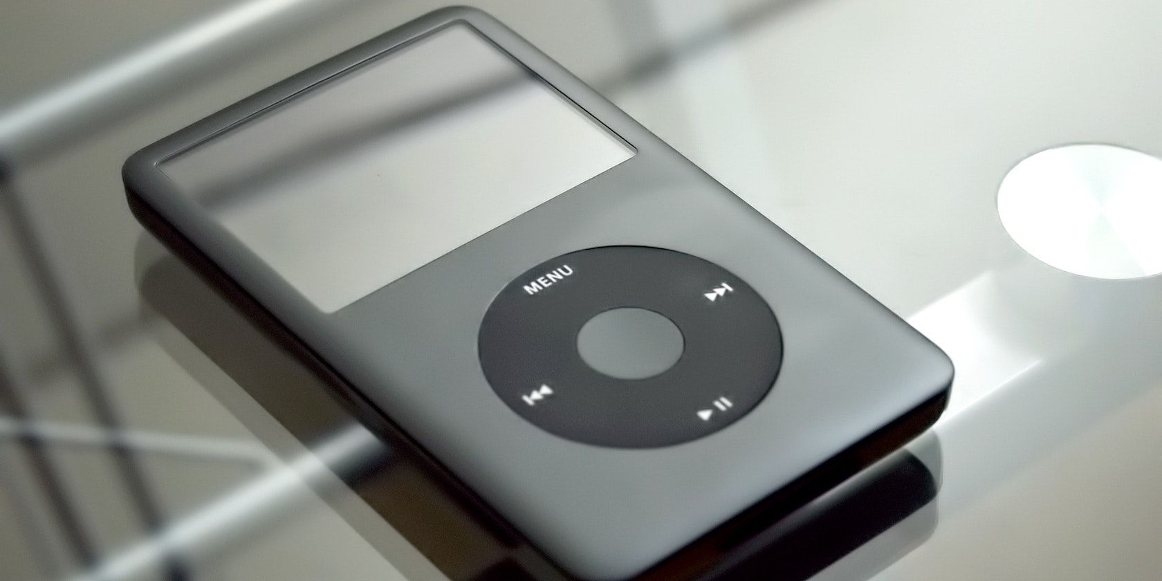 iPod Classic lying on a table