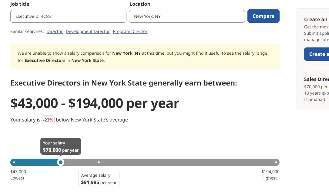 indeed salary calculator screenshot