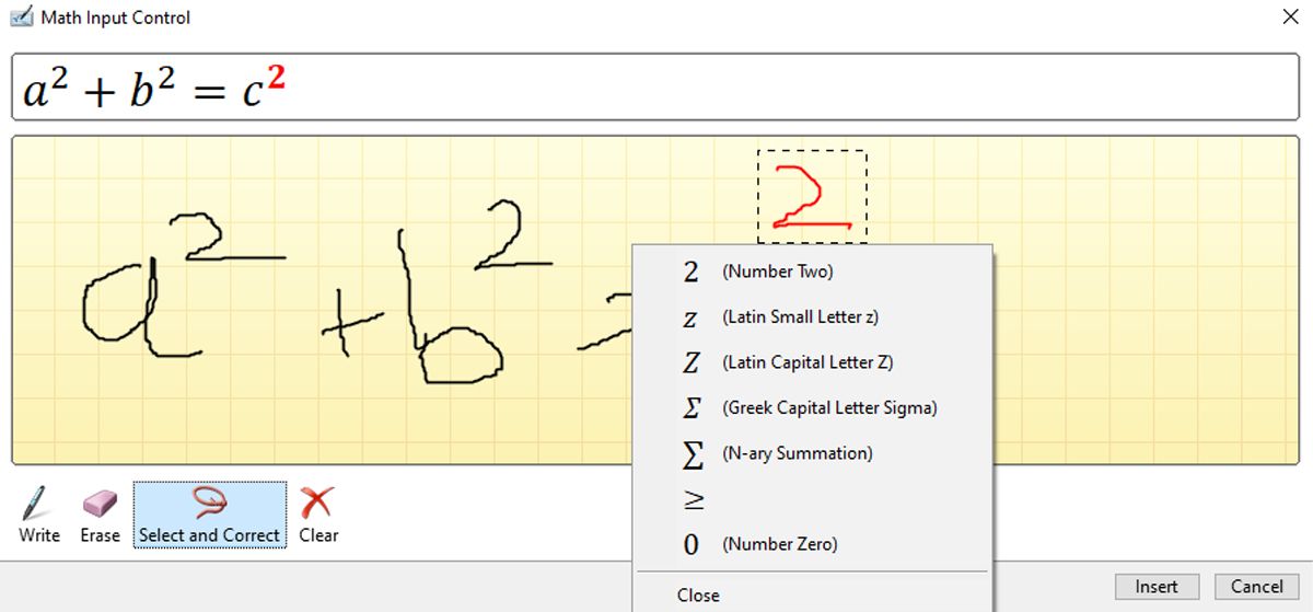 Ink equation in Word