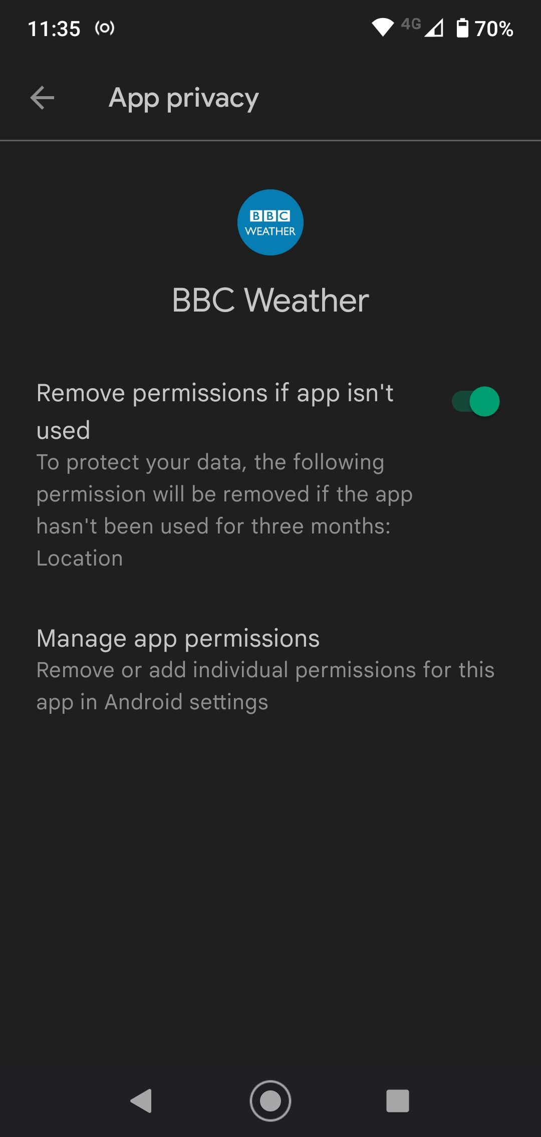 manage app permissions android