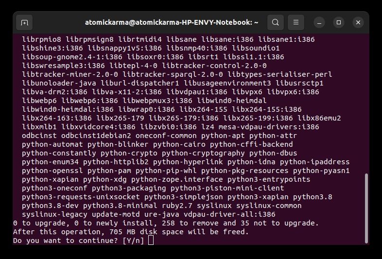 Remove old software in Ubuntu