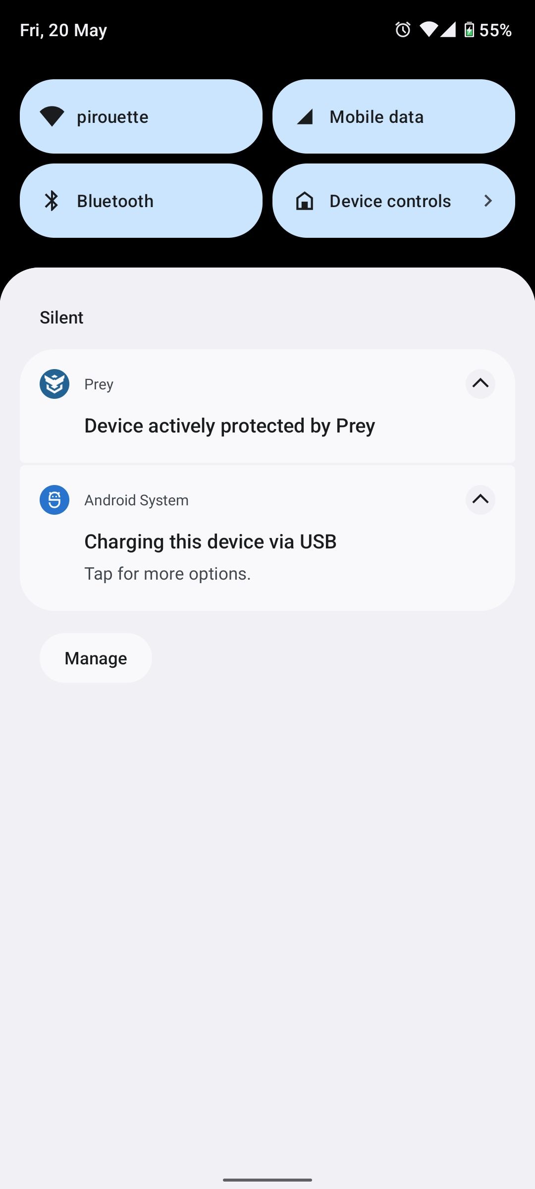 usb transfer mode android