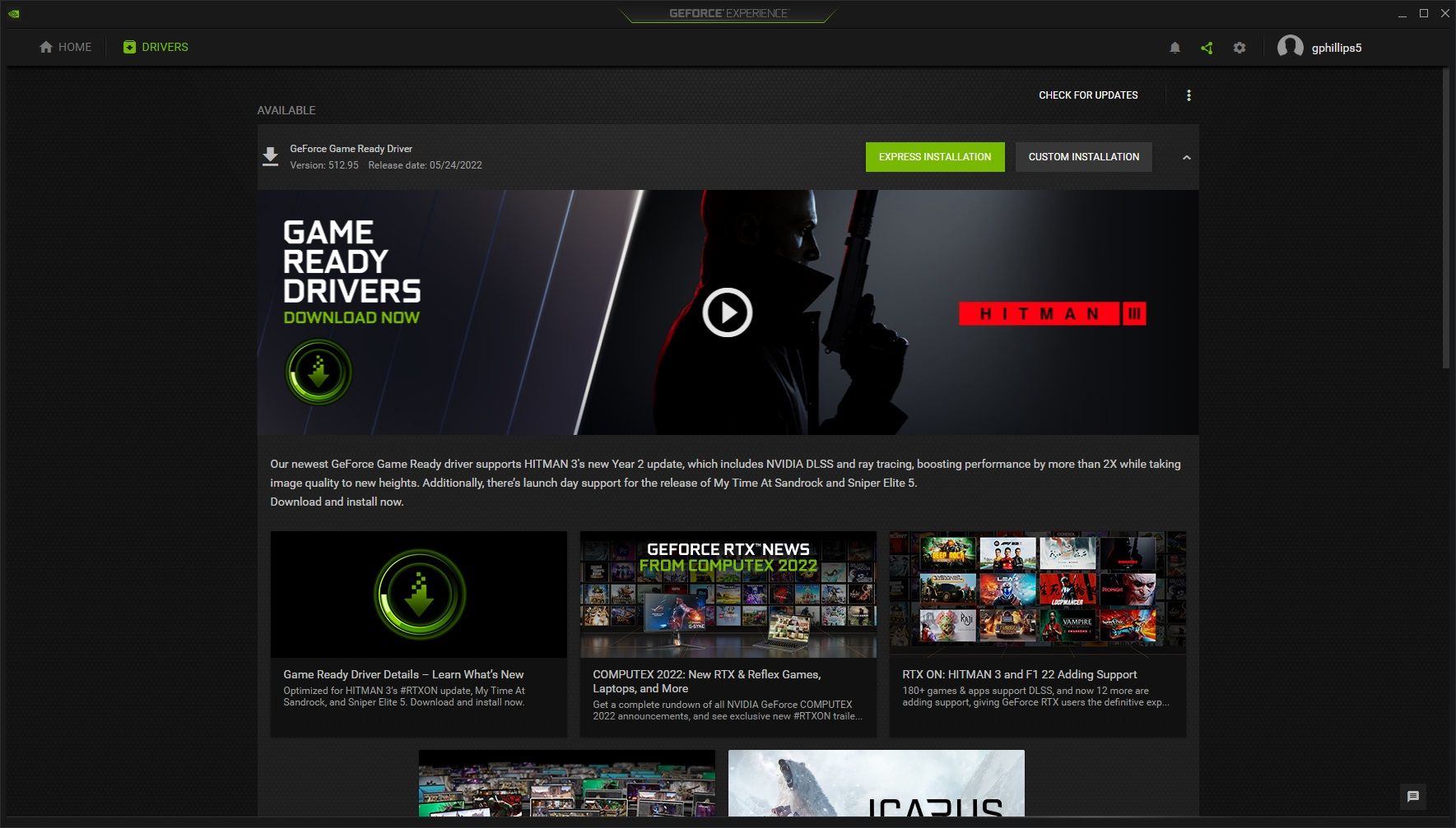 nvidia geforce experience update drivers