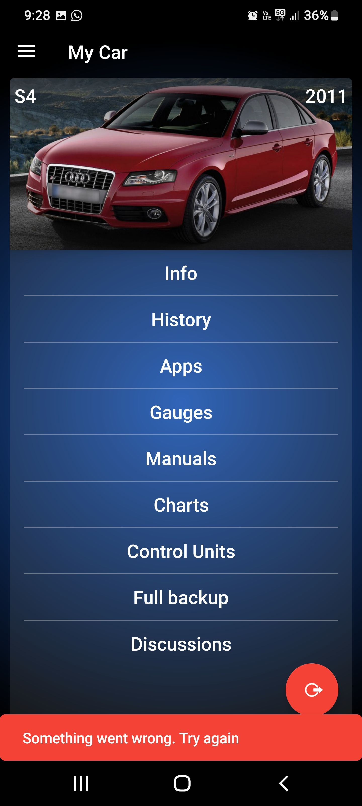screenshot of OBDeleven app showing My Car functionality