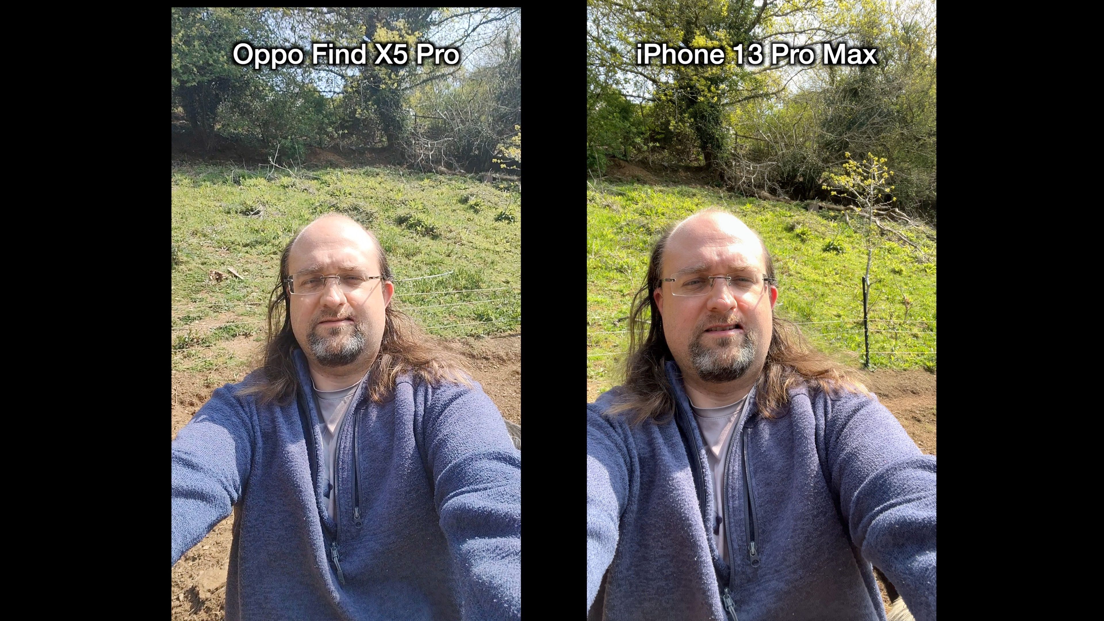 oppo vs iphone sample - selfie video