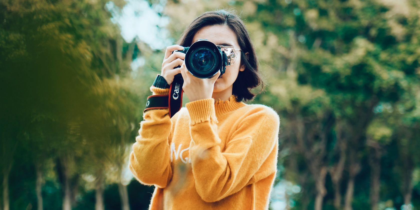 photo of a person with their camera