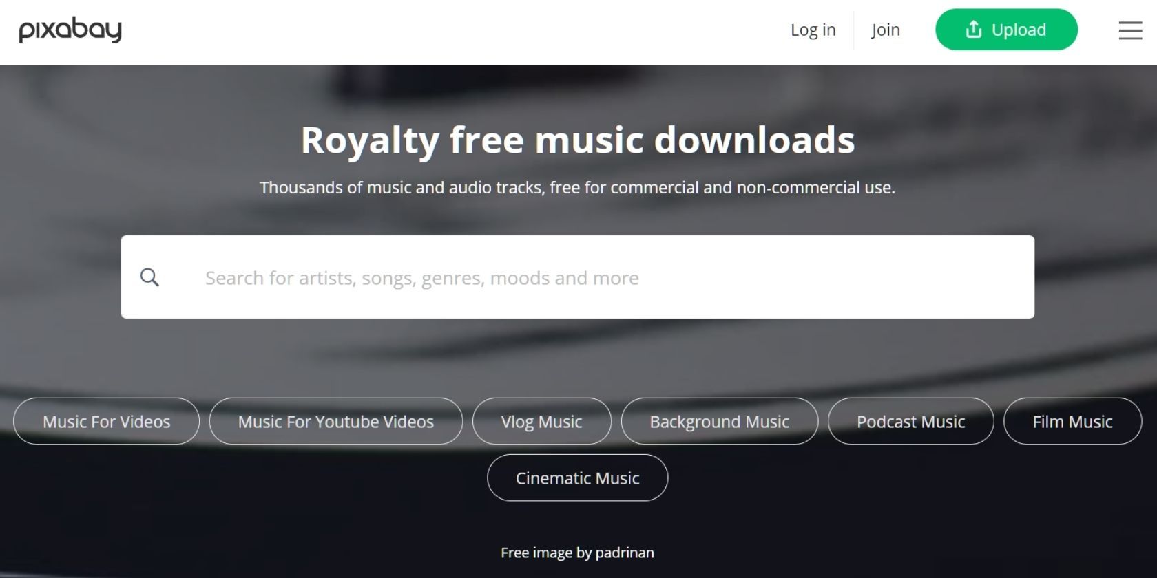 pixabay music website