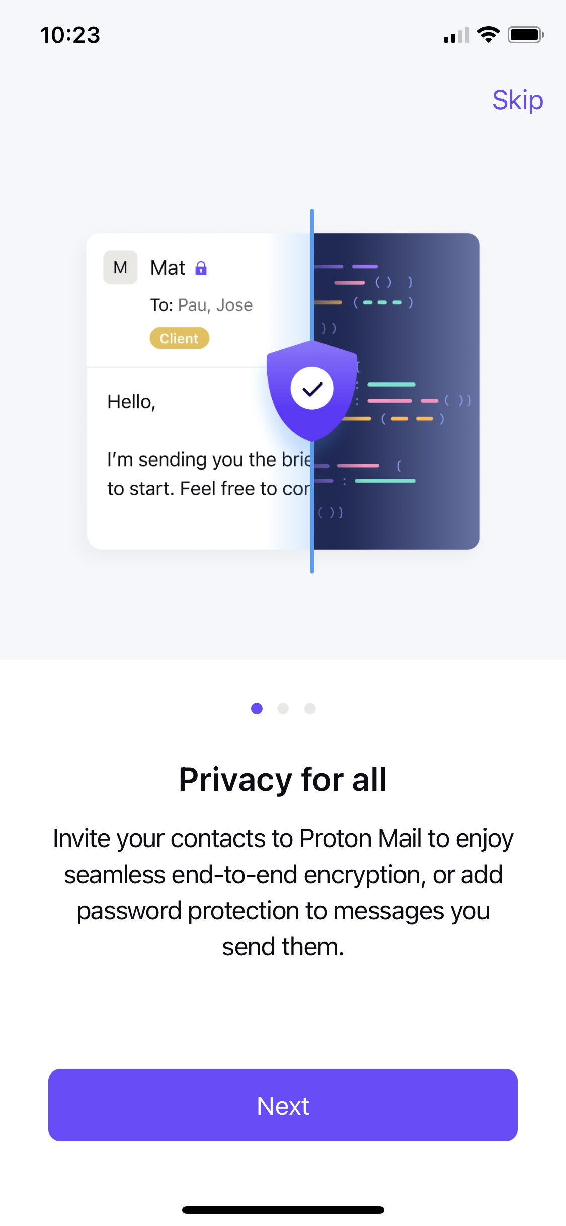 proton mail features