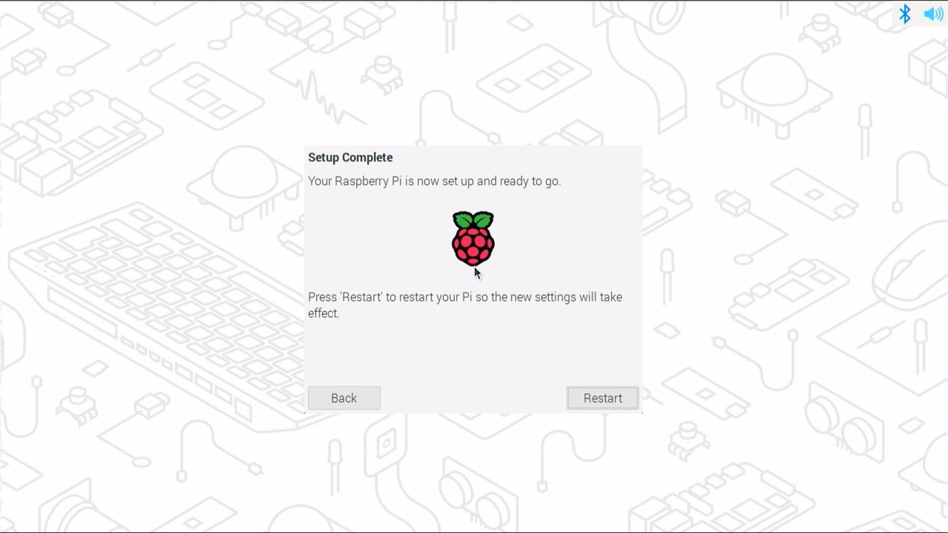 raspberry pi initial setup screen