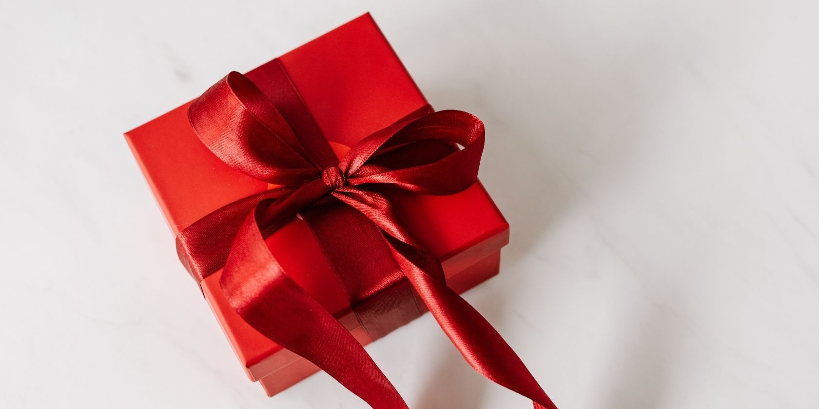 red gift box and ribbon