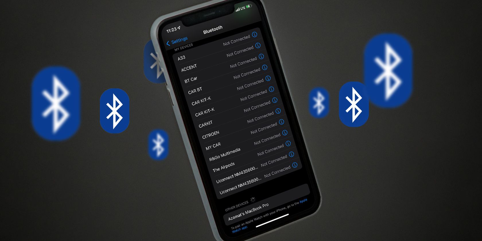 Моя блютуз. Как переименовать устройство Bluetooth на iphone.