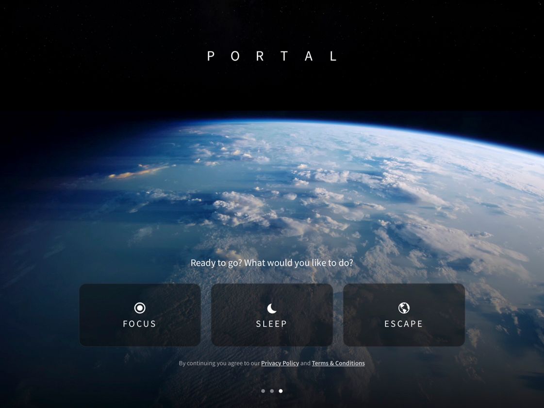 screenshot of Portal app showing different modes available 2