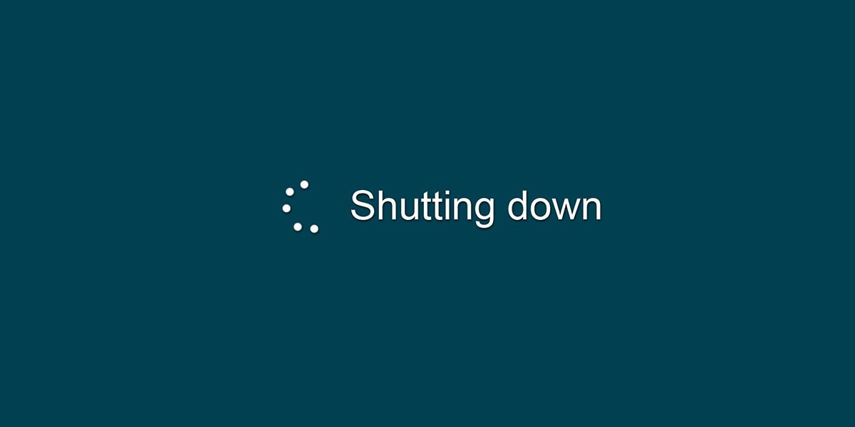 Windows shutting down