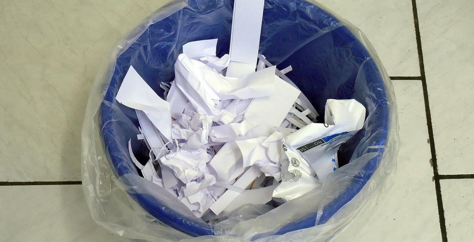 A paper bin 