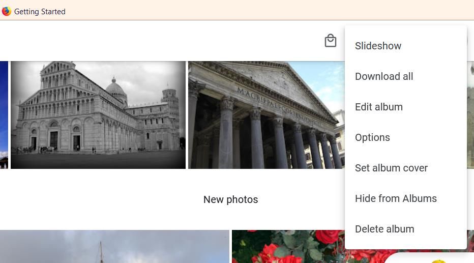 Opsi Rangkai Slide di Foto Google 