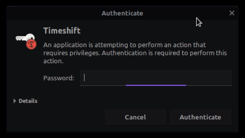 timeshift authentication