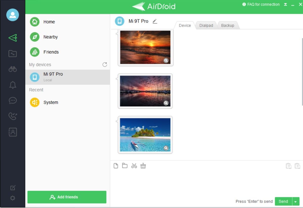 Transfer files from Android to PC with AirDroid